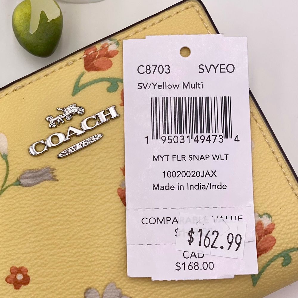 Coach Yellow Floral Wallet - Picture 11 of 11